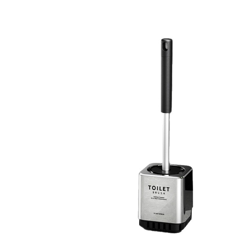 Silicone Toilet Brush Household Bathroom Cleaning Without Dead Ends Toilet Rack Wall-Mounted Toilet Brush Set