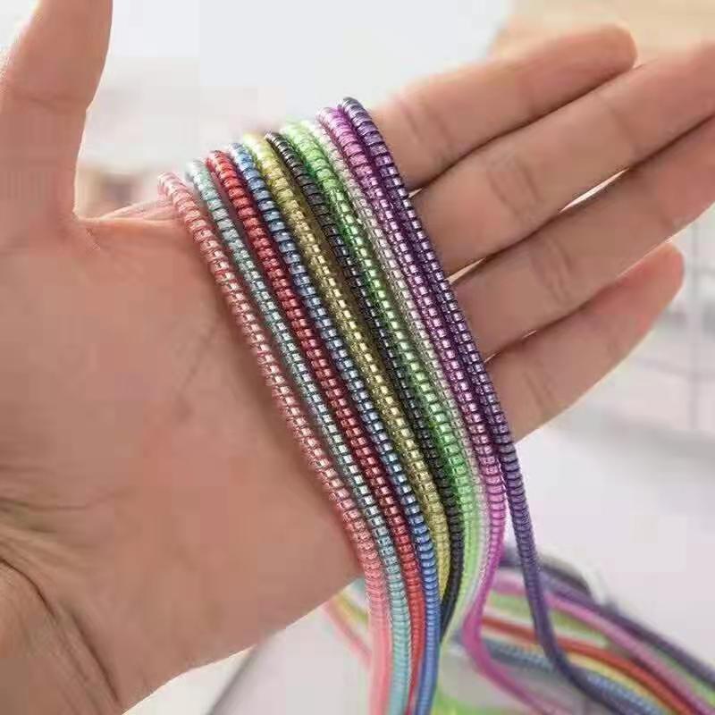 1.4 м электроплакированный защитный шнур для данных, защитная оболочка для наушников, пружинный шнур, заводская прямая поставка