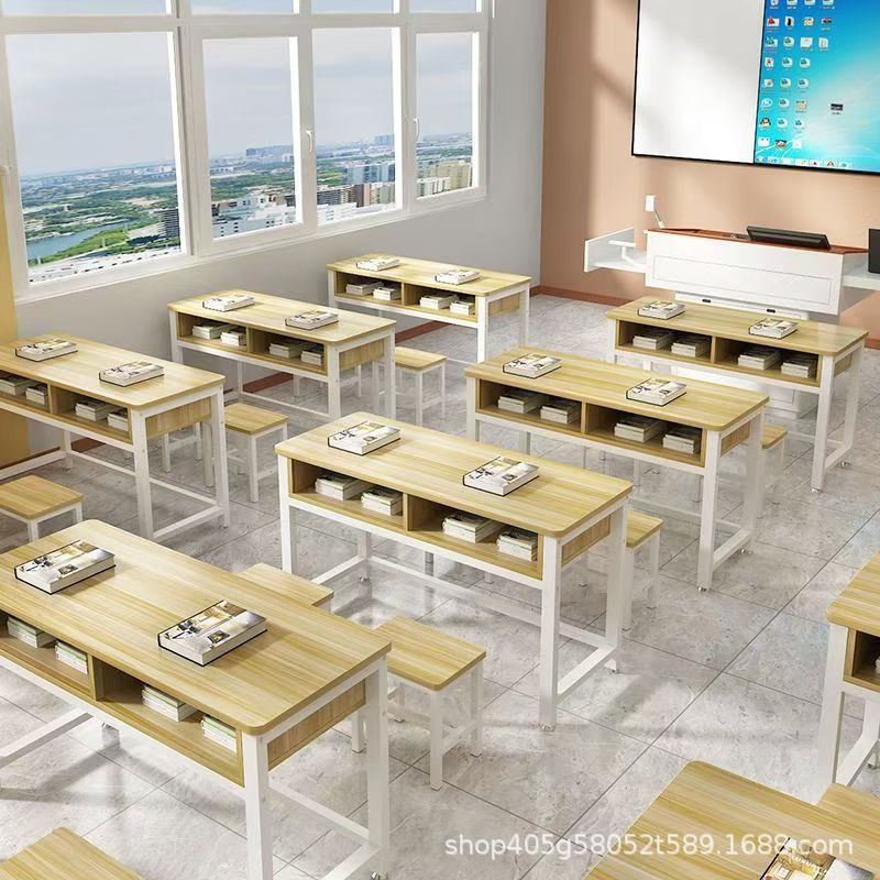 Desks and Chairs Wholesale Study Tables Tutoring Training Small Dining Tables Tutoring Tables Full Set of Double Desks Children's Writing Desks
