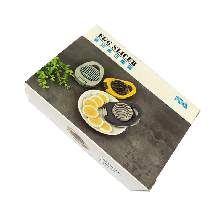 Factory spot plastic egg cutter stainless steel tangent 304 egg slicer pine egg splitter kitchen tools