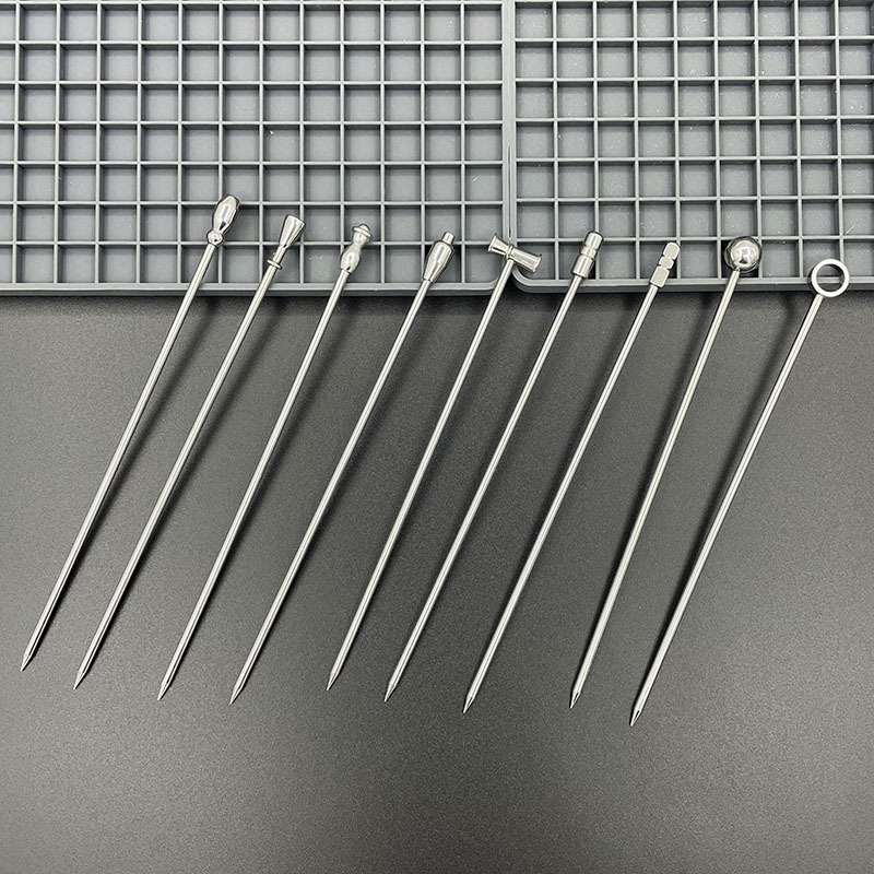 304 stainless steel fruit needle cocktail sign bar cocktail decoration creative fruit sign wine needle fruit fork