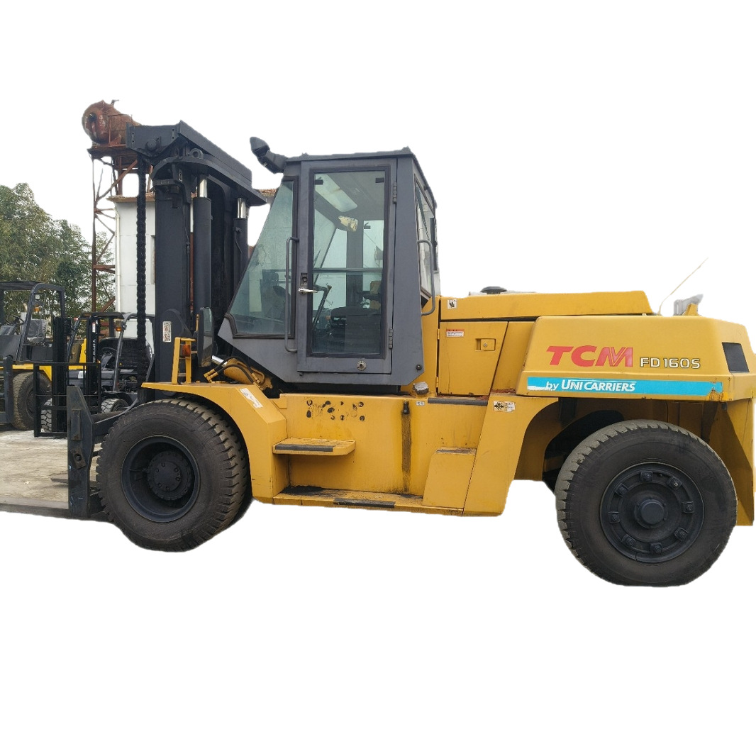 Spot Supply of Top-Quality Japanese Tcm 16-Ton Diesel Forklift with Cab and Double-Row Wheels