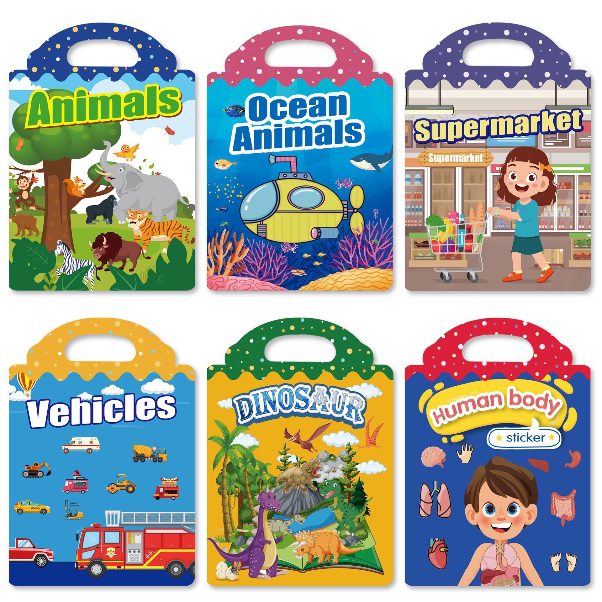 Children's Early Education Portable Jelly Scene Stickers Montessori Kindergarten Jelly Stickers Exercise Hands-on Ability Educational Toys