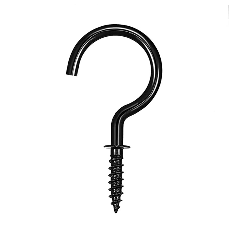 Factory wholesale question mark hook Cup hook hook copper plated cup hook nickel plated cup hook black plated cup hook bronze plated cup hook
