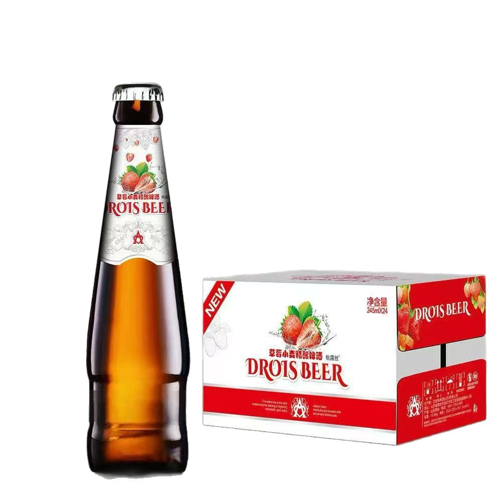 Fruity Night Club Small Bottle Beer Burning Fruity Tea Beer Yellow and White Beer 245ml Full Box 24 Bottles Shipped Beer Bottle