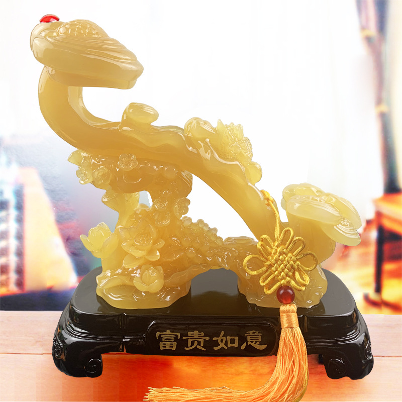 Free Shipping Fugui Yuruyi Ornaments Home Gifts Home Decorations TV Cabinet Wine Cabinet Housewarming New House Crafts