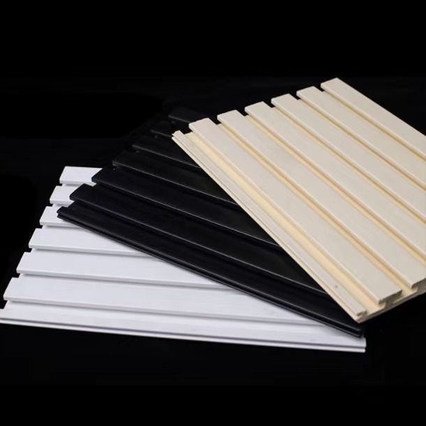 Pvc Narrow Groove Hanging Board Groove Board Plastic Pvc Exterior Wall Decorative Hanging Board with Groove Display Shelf Grille Shelf Board