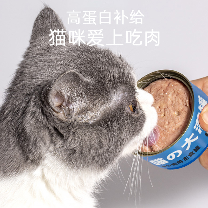 Cat Canned Wholesale Cat Staple Food Can Chicken Salmon 85g Kitten Adult Cat Snack Canned Hydrating Wet Food on Behalf of