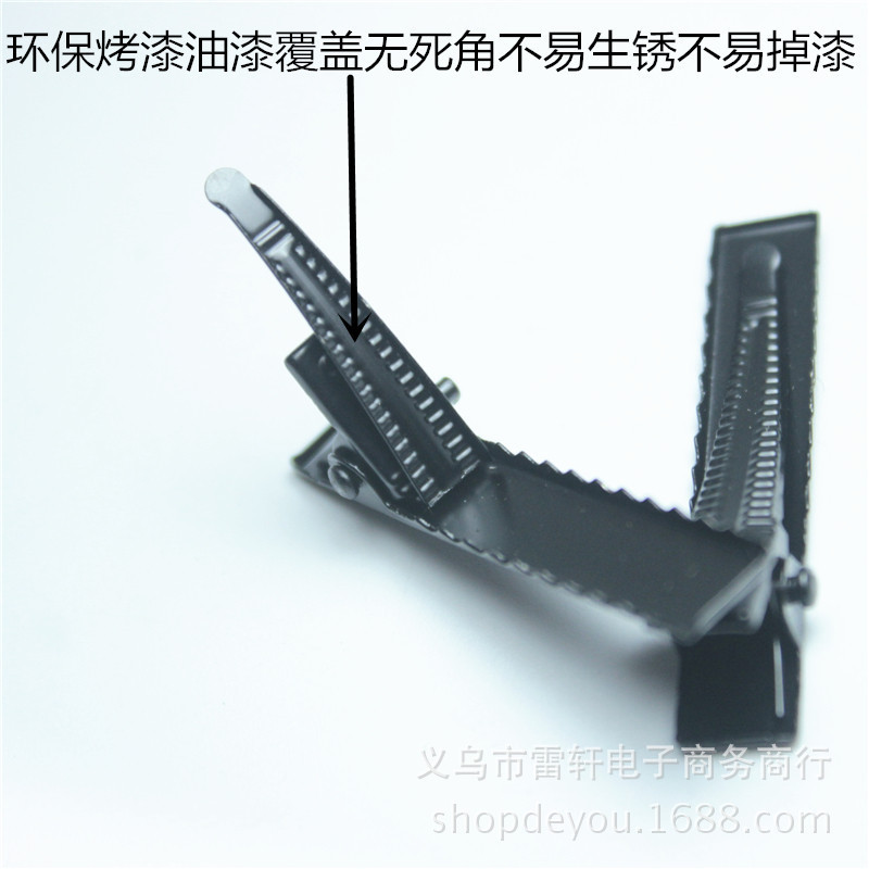Black duckbill clip environmentally friendly paint thickened square clip not easy to drop paint not easy to rust clip DIY hair accessories
