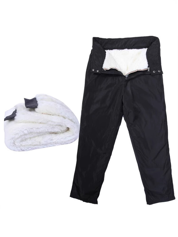 Factory wholesale winter warm fur one sheepskin fur liner middle-aged men's and women's wool leather pants