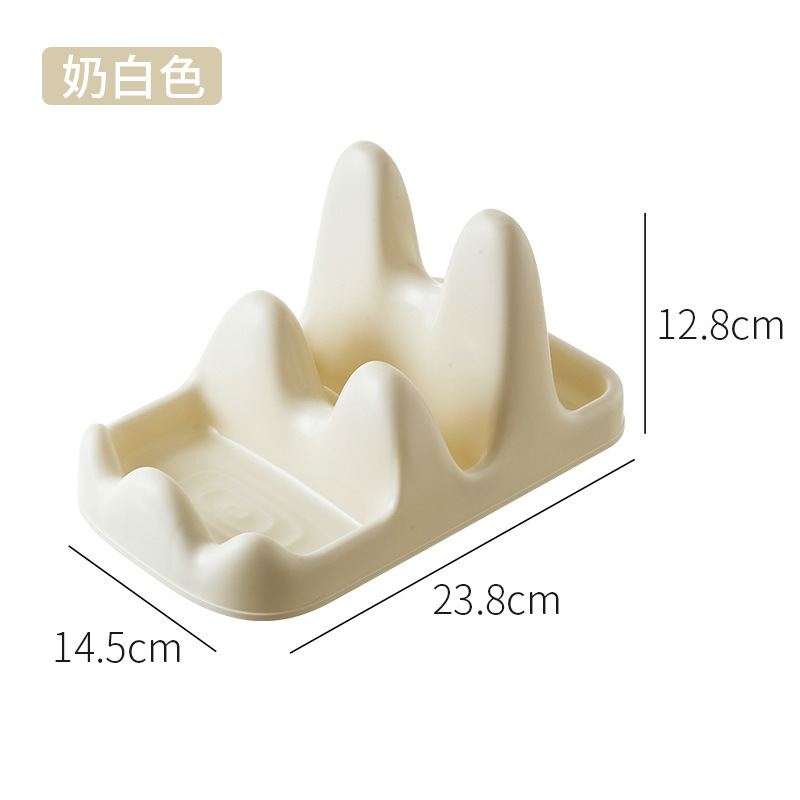 Light Luxury Double-layer Pot Lid Chopping Board Rack Kitchen Countertop Transparent Spatula Spoon Drain Rack Chopping Board Storage Rack Placer