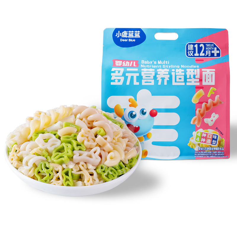 500g Cost-Effective Baby Meat and Vegetable Multivitamin Children's Butterfly Short Noodles Baby Food Supplement Shaped Noodles