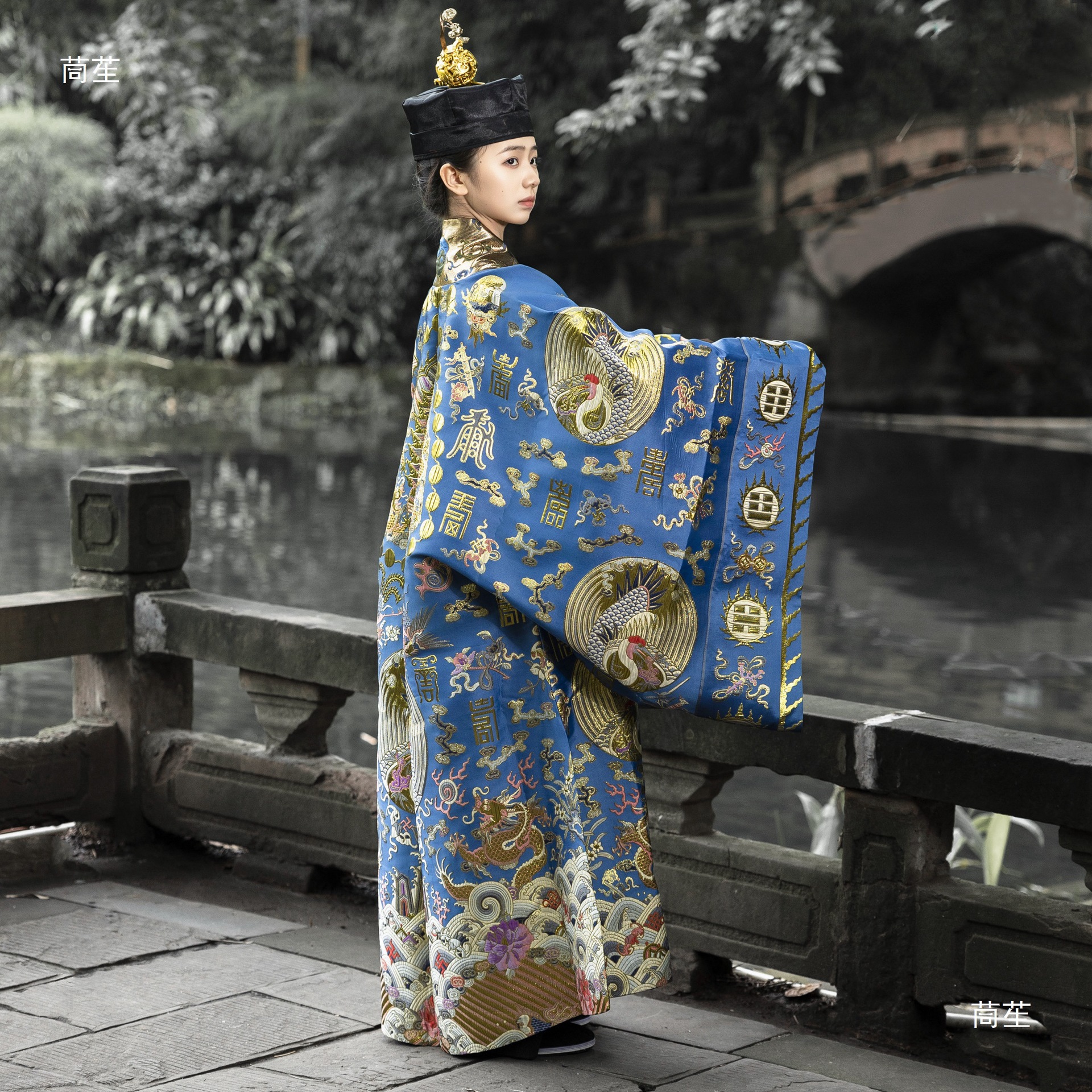 Даосский халат священника Цзяннань, парчовый халат с коротким рукавом на четыре сезона, стиль аутентичной реставрации, девять ворон, высокое ранговое красно-жёлтое