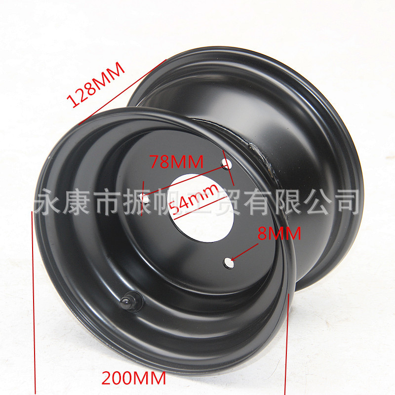 Atv Four-Wheel Beach Cart Go-Kart Accessories 16X 8-7inch Hub Three-Hole Wheel Steel Rim Iron Tire Rim