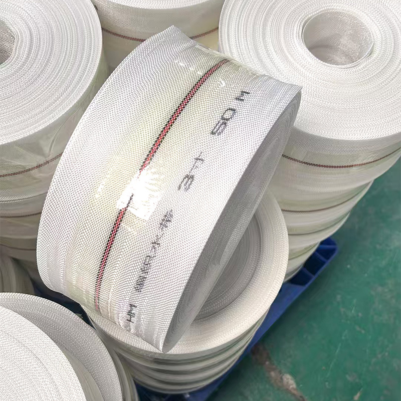 White Polyester Woven Water Belt Agricultural Irrigation Canvas Water Belt Thickened Wear-Resistant High-Pressure Fire Water Belt Manufacturer