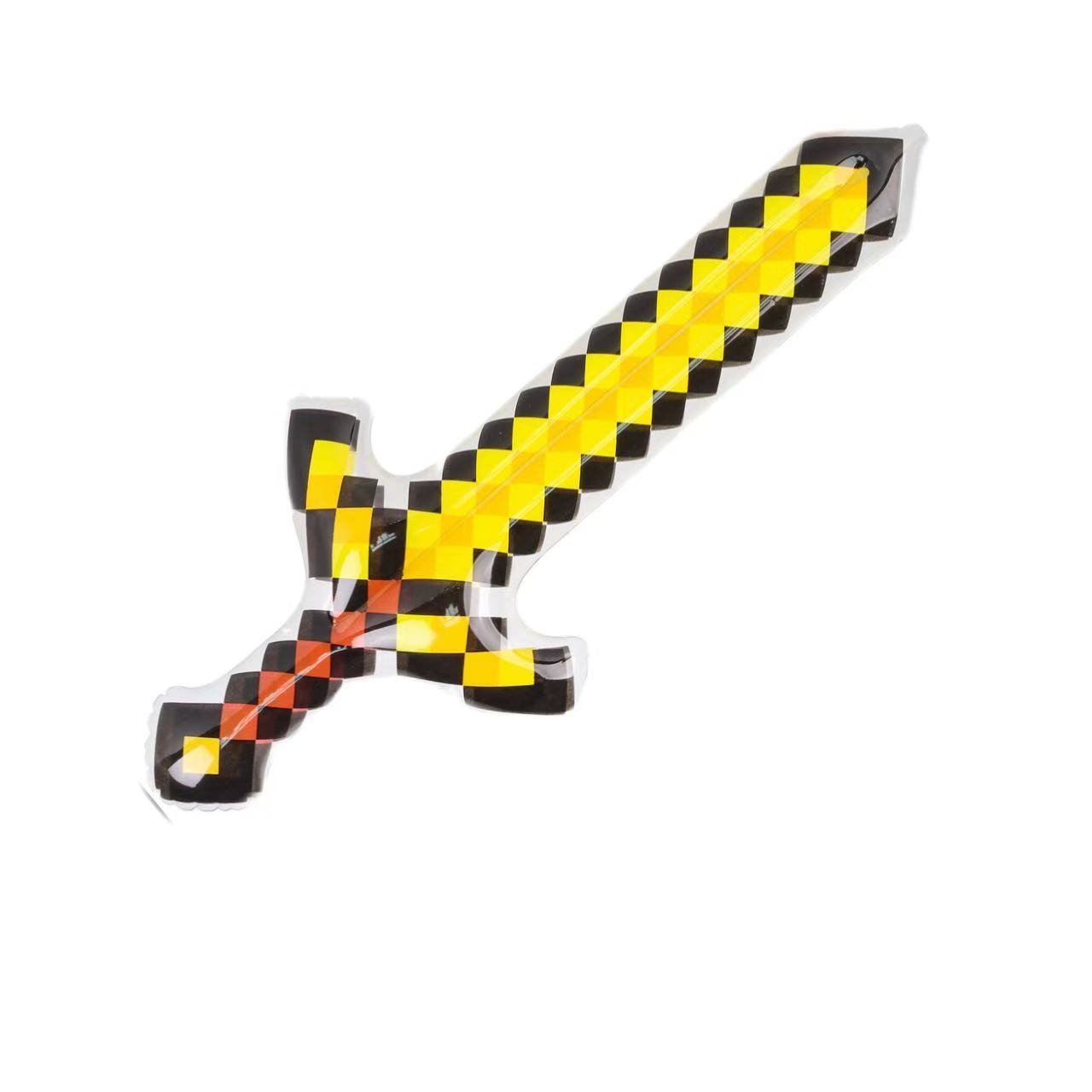 Factory in stock Cross-border Hot Sale Inflatable Pirate Knife Axe Inflatable Pixel Weapon Inflatable Toy Lattice Sword