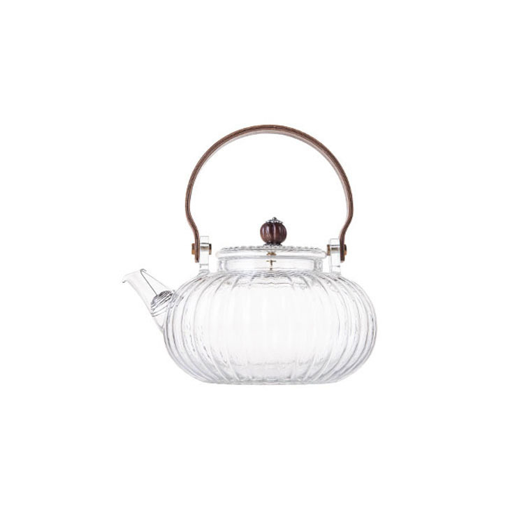 900ml Petal Handle Teapot High Borosilicate High Temperature Resistant Tea Brewing Teapot Office Beauty Salon Flower Tea Brewing Teapot