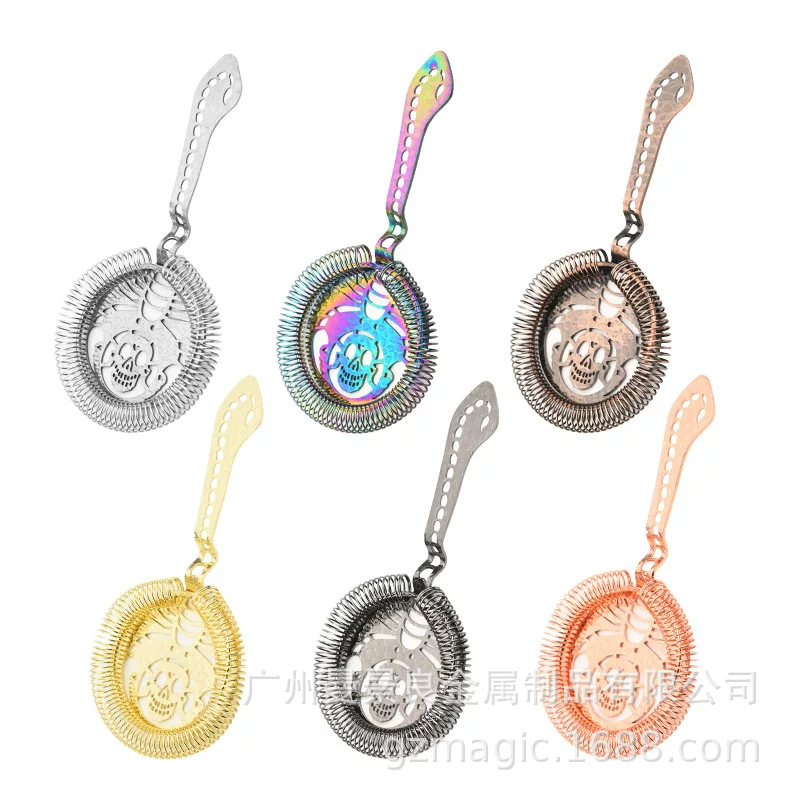 Wholesale 304 Stainless Steel Bar Cocktail Filter Ice Separator Fancy Cocktail Cocktail Filter Cross-Border