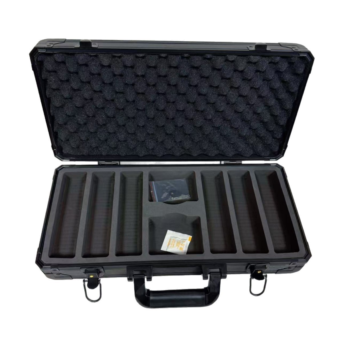 Factory Direct Sales Aluminum Alloy Pure BlacK K-type Chip Box 300 Type EVA Chip Neige Texas PK Dice Storage