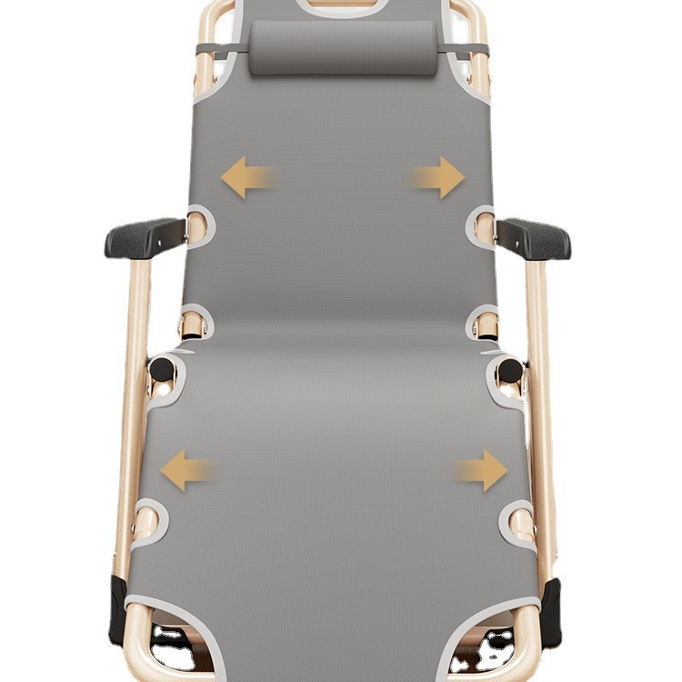 Office recliner lunch break sleeping chair single beach chair portable folding chair nap artifact folding bed dual-use chair