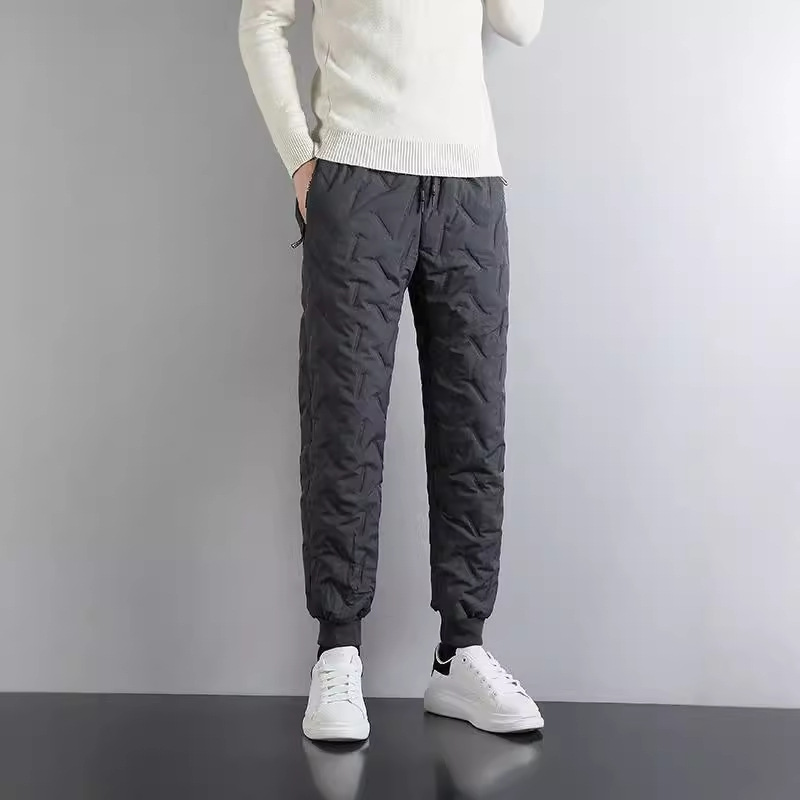 Cold-proof Wei Pants Lamb Velvet Pants Men's Winter fleece-lined Thickened Snow Pants Extra Large Size Windproof and Warm Wearing