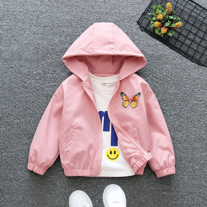 [Hot-Selling Export Item] Girls' Spring & Fall Jackets 2025 New Style Girls' Medium and Large Kidsren's Thin Hooded Jacket Tops