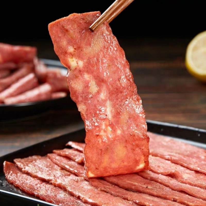 Bacon Meat Slices 2kg Pack Barbecue Baked Bacon Hand Cake Grilled Sausage Commercial Household Wholesale 480g Pack Wholesale