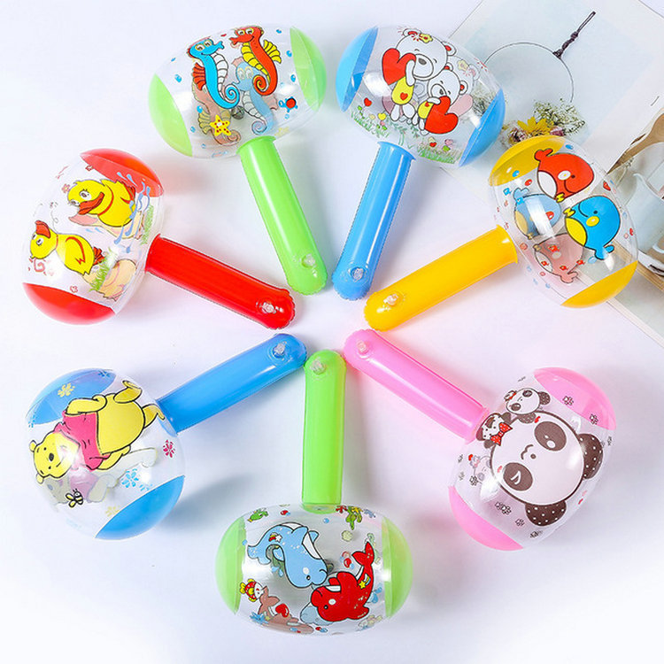 Inflatable Hammer hammer children's toy cartoon balloon kindergarten small gift stall beating props Bell toy