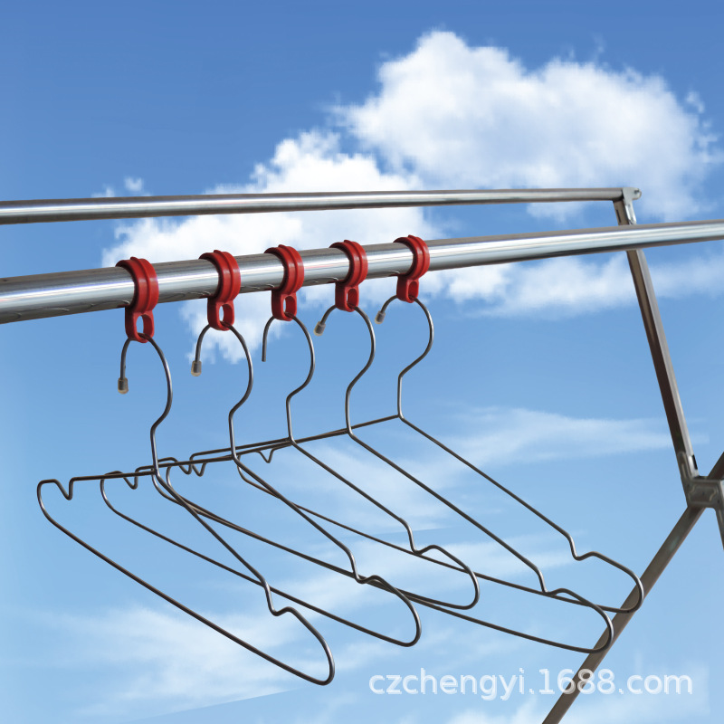 Factory Direct Sales Floor-Standing Foldableing Clothes Drying Rack Accessories Windproof Hook Anti-Slip Thickeneded Plastic Buckle Fixed Clothes Hook