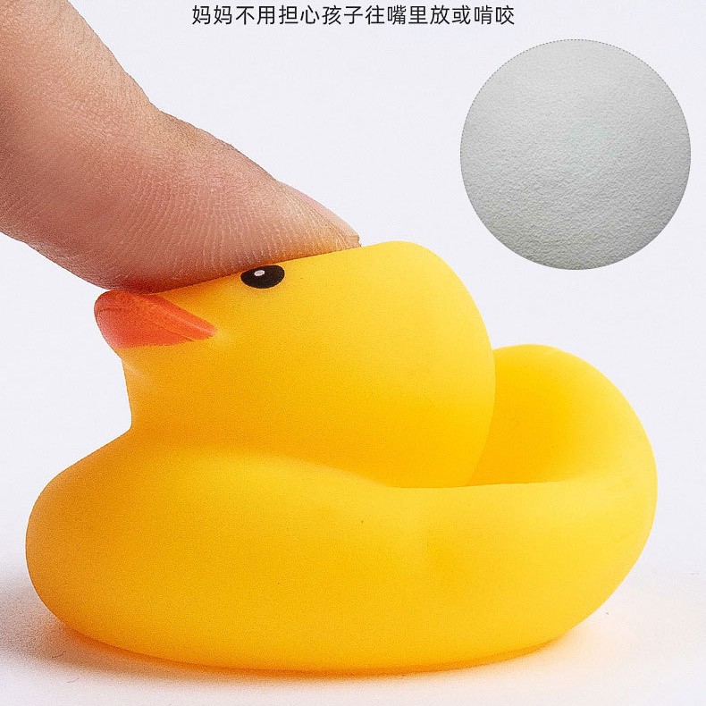 Cross-Border Bathing Little Yellow Duck No. 8 Children's Water Play Toy Baby Infant Squeeze and Squeak Stress Relief Toy Duck