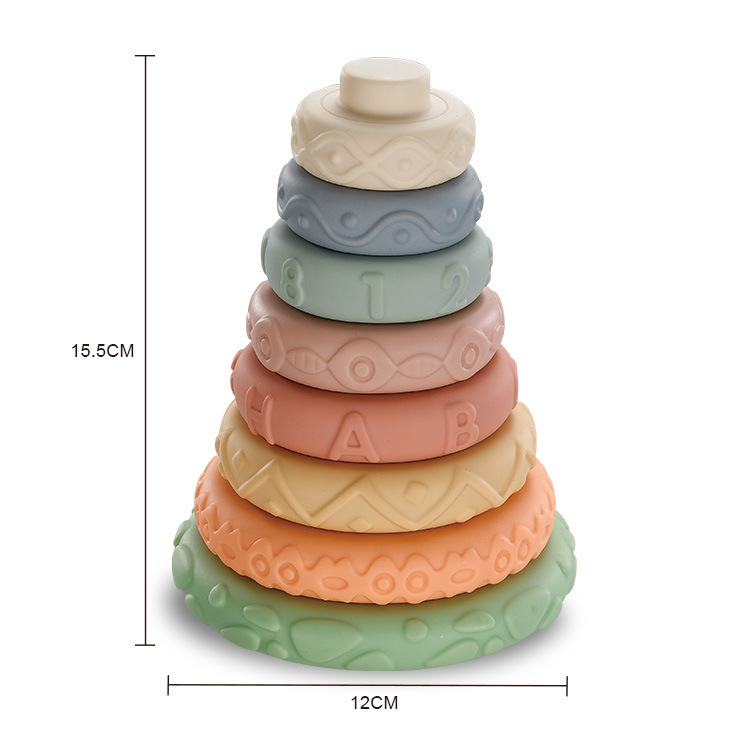 Cross-Border Infant and Toddler Educational Building Blocks Cognitive Relief Cubes Soft Building Blocks Jenga Vinyl Soft Building Block Toys