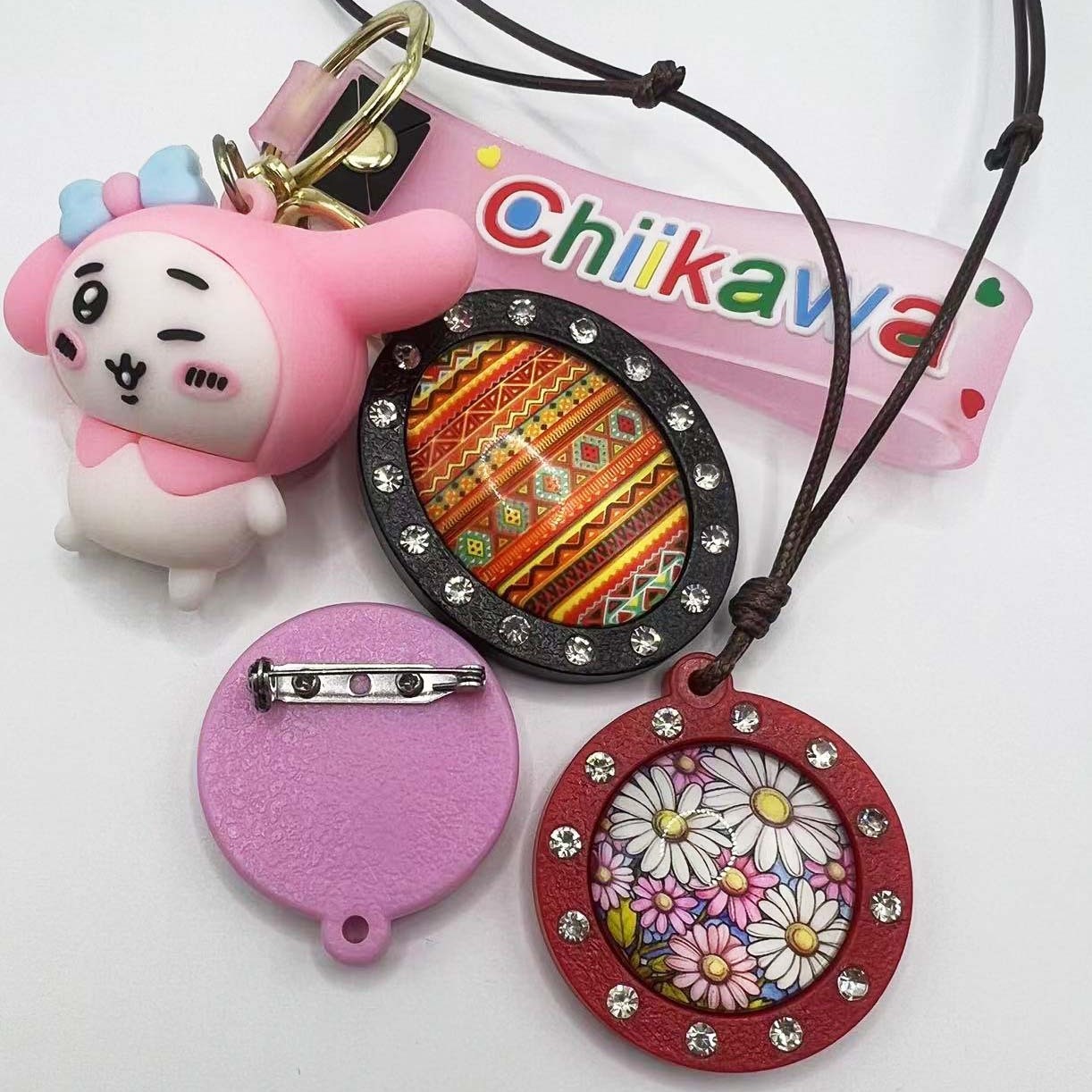 Cross-Border Wooden Necklace New DIY Retro Wooden Forest Jewelry Lace Base Inlaid Base Can Be Customized with Samples