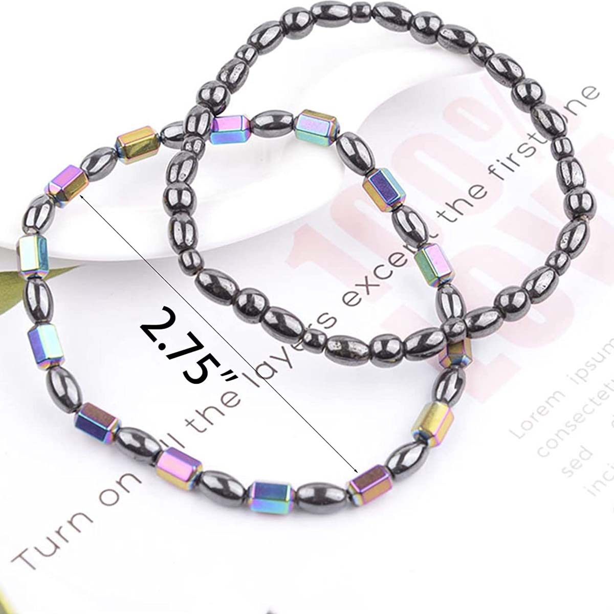 Cross-border Explosion Models Hot-selling Retro Fashion Colorful Electroplated Black Gallstone Yoga Elastic Couple Anklet