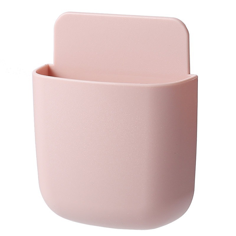 Remote control storage box TV air conditioner wall-mounted bedside mobile phone charging storage rack punch-free storage rack