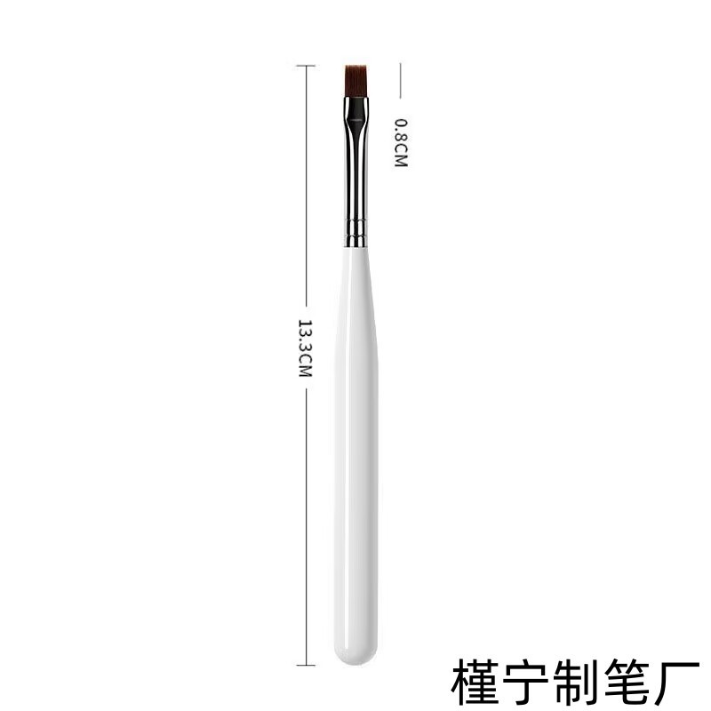 Factory direct supply 1 flat mouth phototherapy pen nail tools small round head White Rod gel pen extension nail glue brush