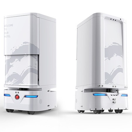 Yunji Hotel Delivery Robot Gege Hotel Front Desk Office Building Intelligent Food Delivery and Water Delivery Service Robot