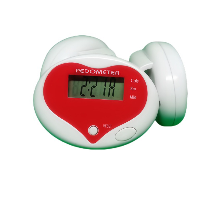Электронный шагомер в форме сердца с логотипом, для школы и спорта