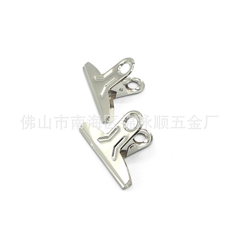 Stainless steel round steel clip multi-size round clip metal dovetail clip ticket clip file clip stationery