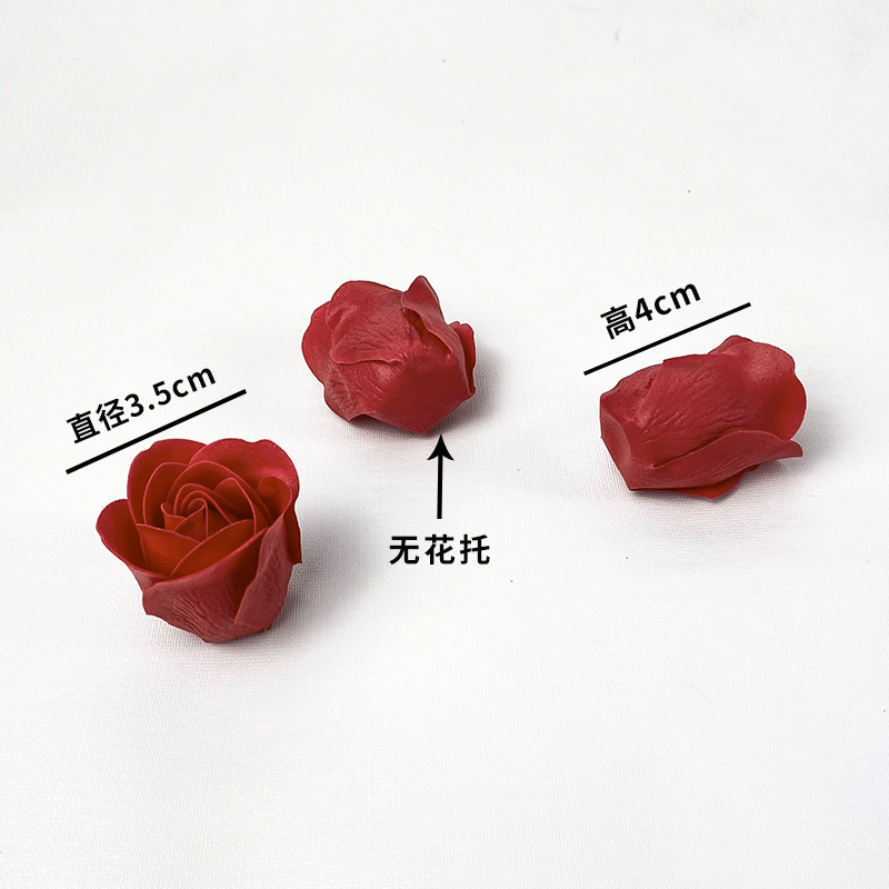 Handmade artificial flower soap flower head thickened three layers without base rose flower soap flower soap flower wholesale