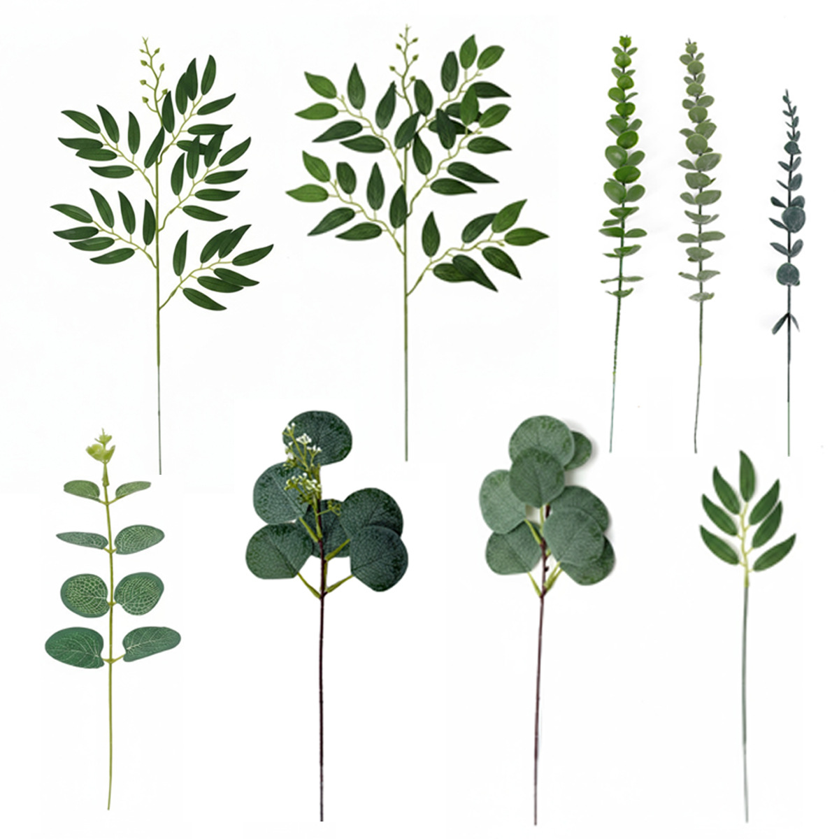 Искусственный эвкалипт с фруктами, цветочная композиция, декорация, перекрестные эвкалиптовые листья, домашнее декорирование, искусственные зеленые растения оптом