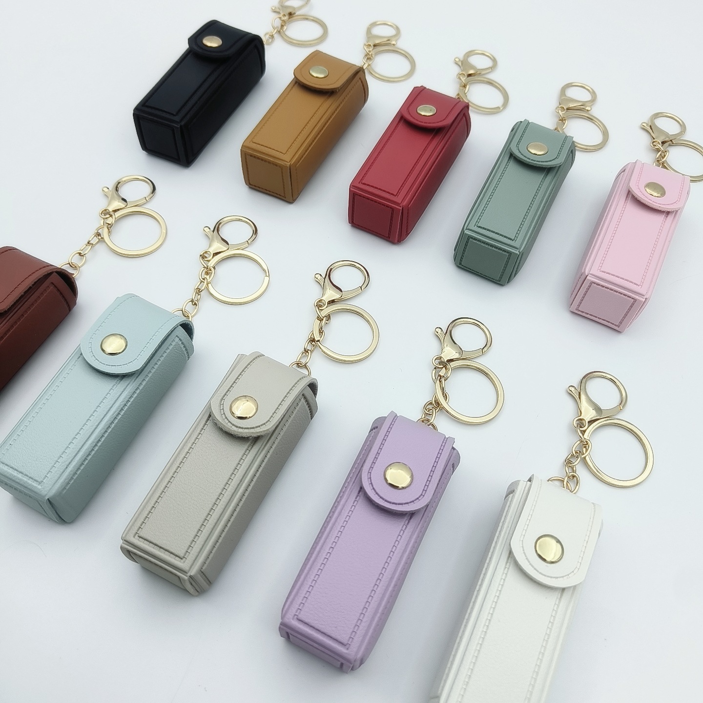 Lipstick Bag Mini Cosmetic Bag Women's Portable Lipstick Bag Touch-Up Bag Carry-On Bag Cosmetics Bag Small Keychain Pendant