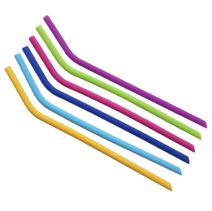20 Sizes of Silicone Straws, Food-Grade Set, Amazon Bestseller, Foldable Straight and Curved Tubes, Storage, Colorful and Portable