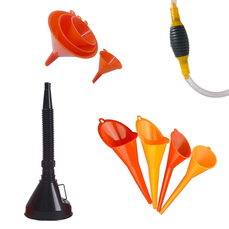 Multi-piece combination funnel with filter screen telescopic long mouth funnel car and motorcycle refueling various types of refueling device