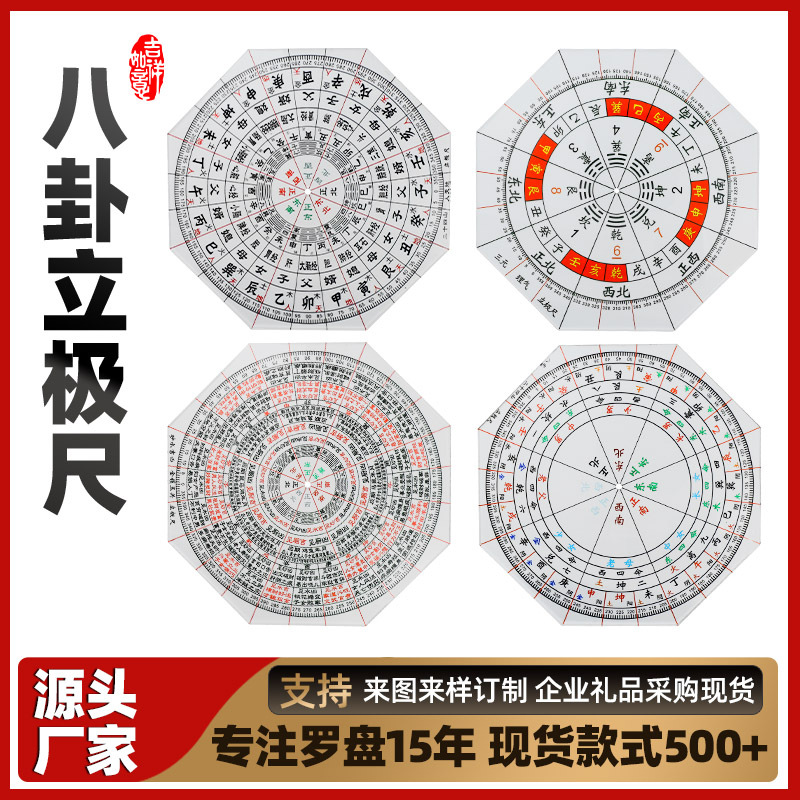 Оптовая продажа вертикального правила восьми домов Вэньчан, восьмиугольный акриловый компас высокой точности