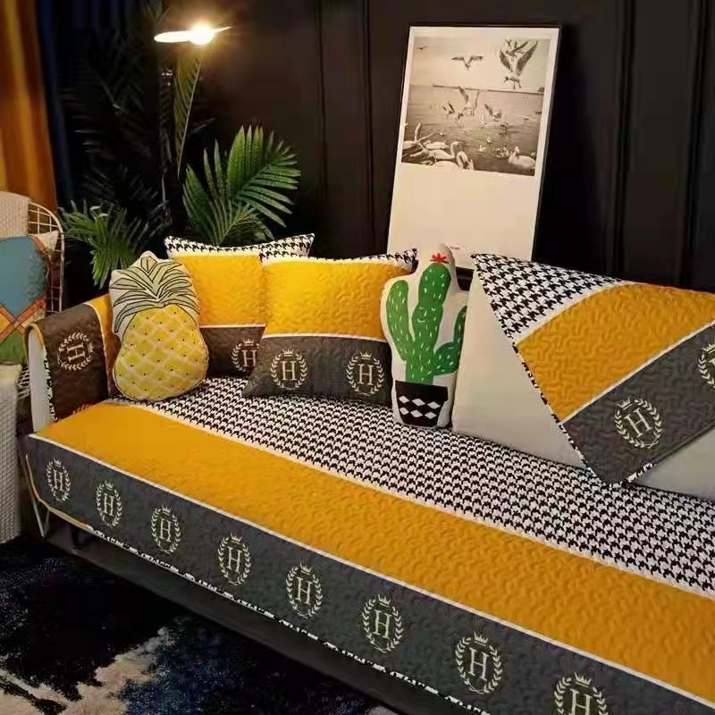 Single shot non-slip four seasons universal sofa cushion cartoon printing network red home sofa towel sofa cover wholesale