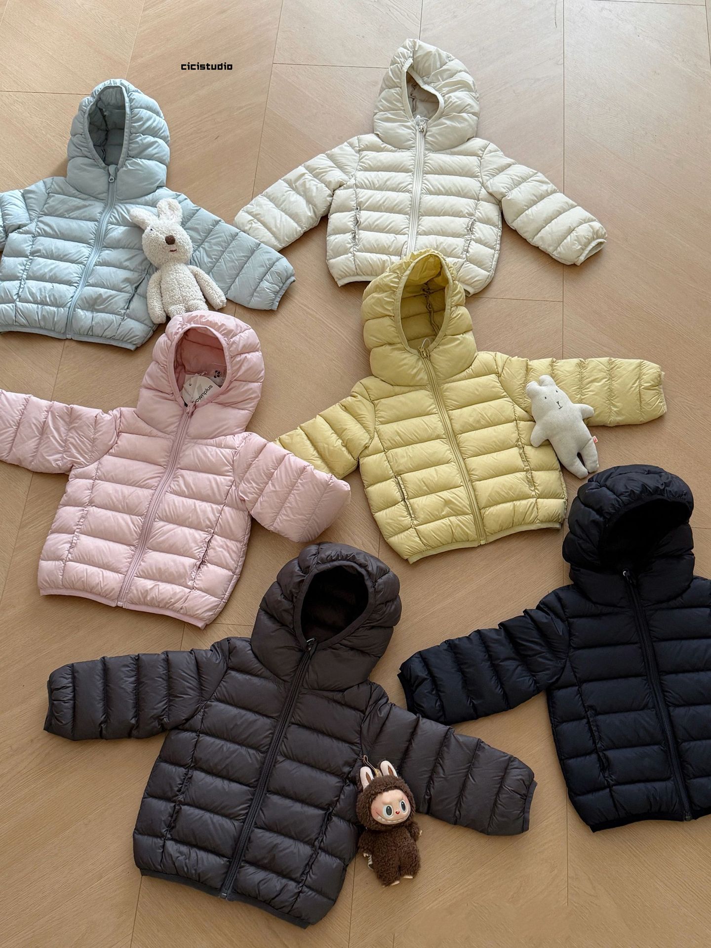 Children's Jacket for Young Kids, Casual, Lightweight, Hooded, Solid Color, 90% White Duck Down, Comfortable down Jacket