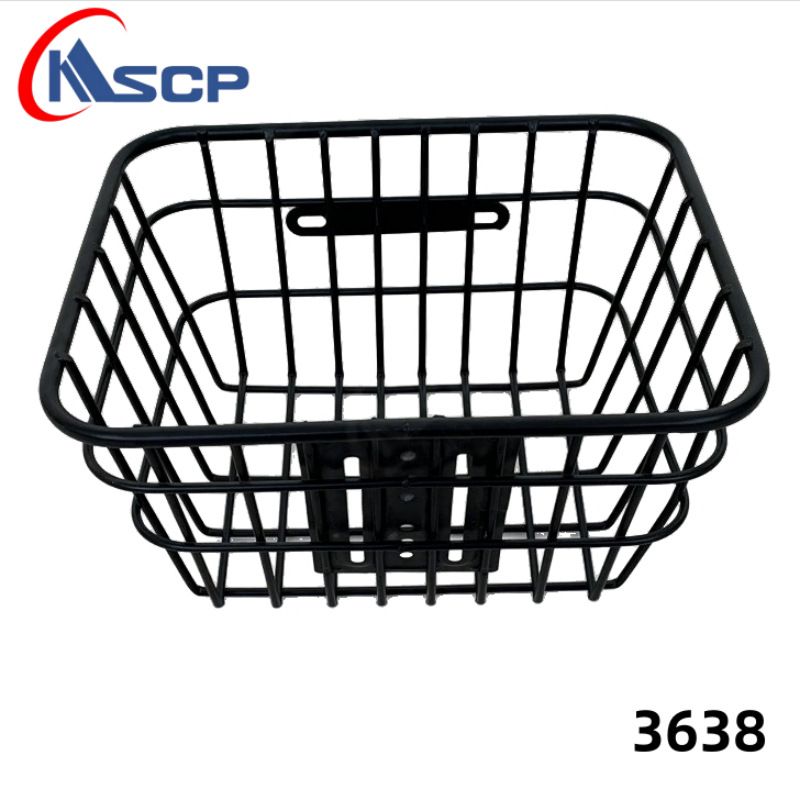 Factory supply bicycle control basket iron pipe basket folding car basket vegetable basket mountain bike basket wholesale