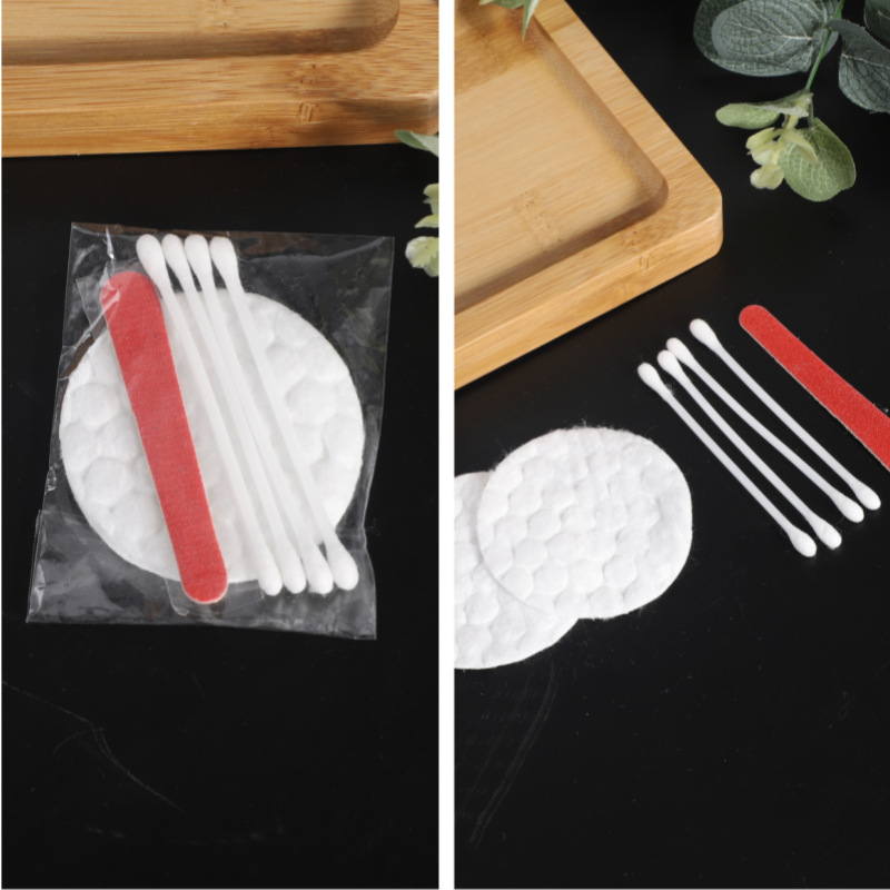 Hotel disposable cotton swab care bag cosmetic cotton nail file suit hotel supplies care suit wholesale