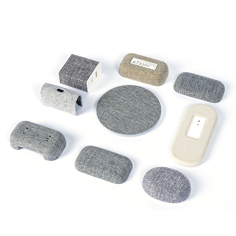 Headphone Plastic Shell Cloth Processing Manufacturer Decorative Parts Wood Products Mesh Seamless Splicing Mesh Processing Technology