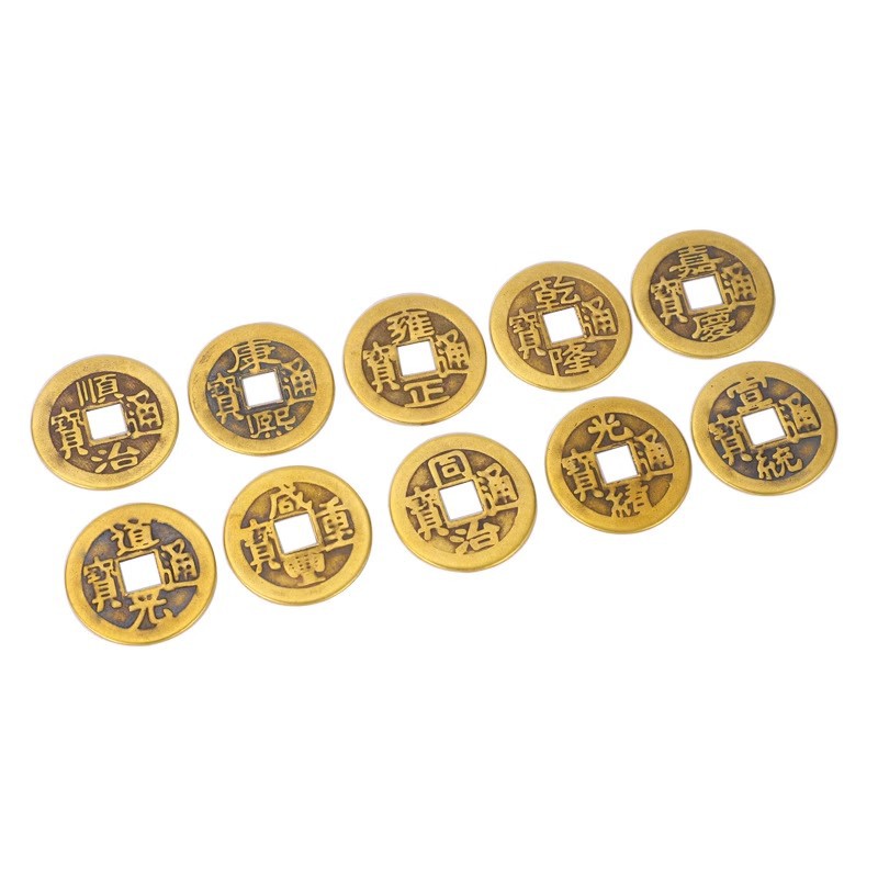 Five Emperors' Coins, Qing Ten Emperors' Copper Coins, 2.4cm Bulk Copper Coins, Antique Coins, Brass Threshold Press, Five Emperors' Copper Coins Wholesale